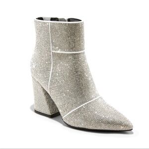 A New Day Silver Cailin Rhinestone Ankle Boots